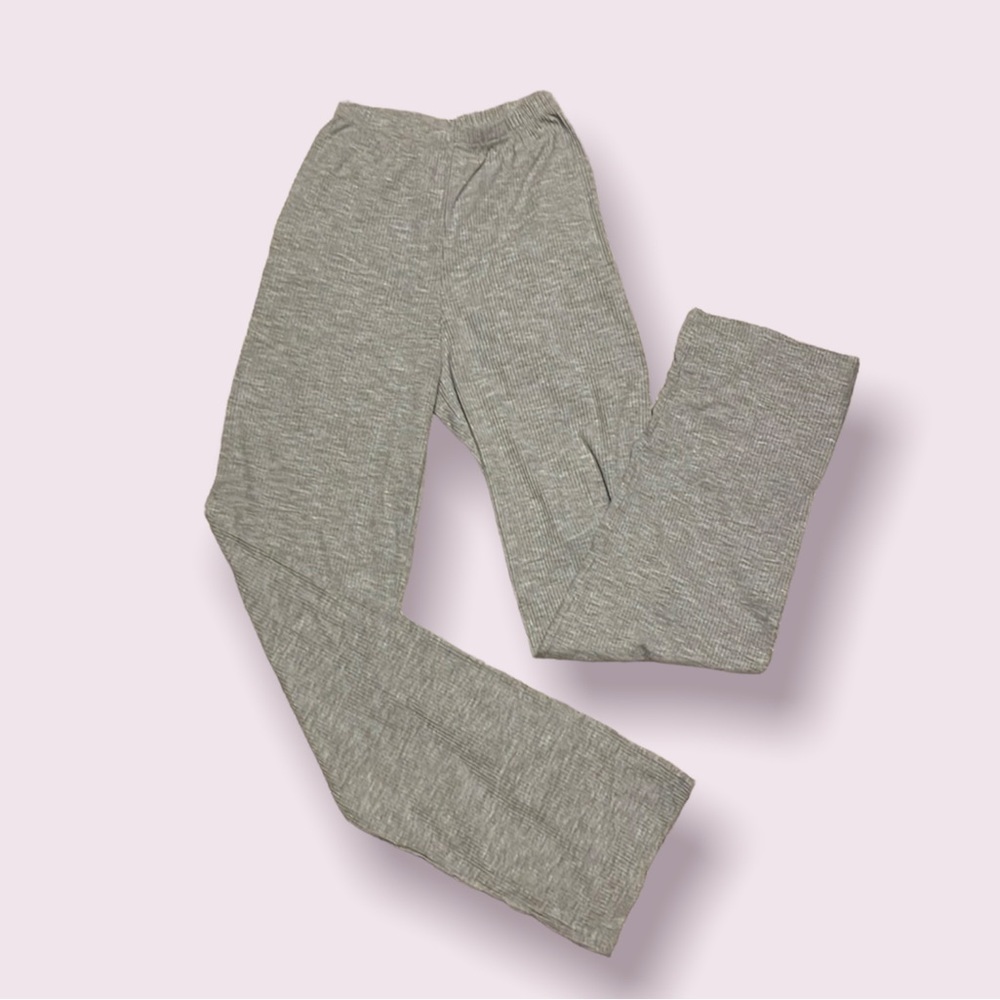 BOOHOO Gray High Waist Straight Leg Leggings/Pants Medium
